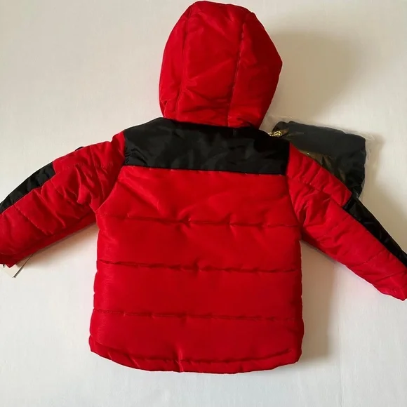 (New) Kids Winter / Raincoat Red & Black W/ Hoodie Rothschild For 12M with Hat